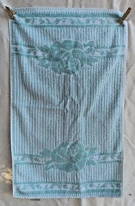 Vintage 1980s? Cannon Hand towel. Seafoam green & white. - Picture 1 of 3
