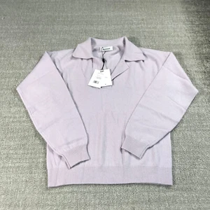 Naadam Sweater Womens Extra Small V Neck Polo Purple Lilac Casual Ladies - Picture 1 of 10
