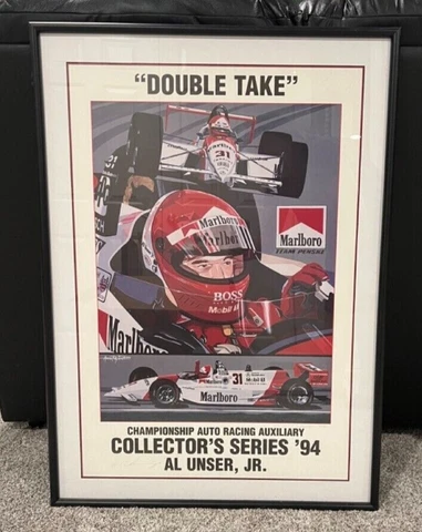 Al Unser, Jr Signed "Double Take" Collector's Series Racing Poster 1994 #108/350 Cover