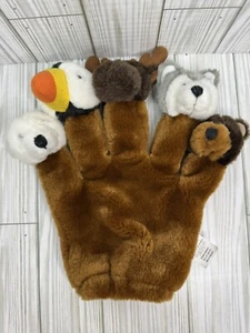 ACE USA Five Finger Hand Puppet Animals Moose Wolf Polar Bear Bird Husky - Picture 1 of 10