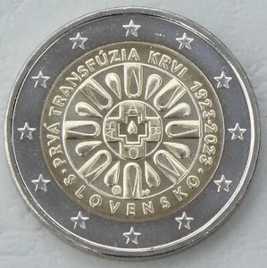 2 Euro Gedenkmünze Slowakei 2023 Bluttransfusion unz. - Picture 1 of 1