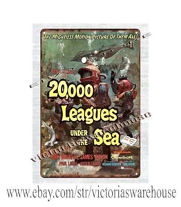 cool home decor 20,000 LEAGUES UNDER THE SEA MOVIE POSTER metal tin sign - Picture 1 of 4