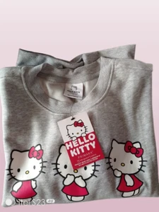 SWEAT HELLO KITTY NEUF AVEC ETIQUETTE Gris Femme Taille L (42/44) - Imagen 1 de 2