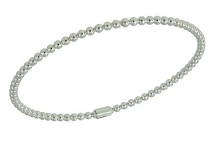 Stainless Steel Beaded Bangle fits 8" - Picture 1 of 1