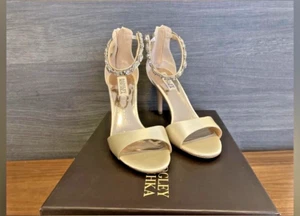 Badgley Mischka Wedding Bridal Open Toes Crystal strap Sandals US7 24cm - Picture 1 of 7