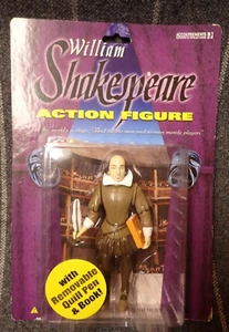 William Shakespeare Action Figure New In Box Accoutrements 2003 w/ Pen & Book - Picture 1 of 5