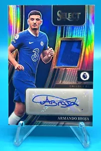 Parche automático Panini Select Armando Broja 2022-23 plateado Prizm AM-BRO Chelsea casi nuevo - Imagen 1 de 2