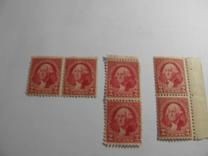 GEORGE WASHINGTON 6, 2 CENT RED STAMP RARE Unused Original Gum 1732-1932 - Picture 1 of 6