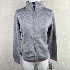 Nautica Girls Full Zip Fleece Jacket Logo Design Lightweight Wind Resistant Sz L - Picture 1 of 10