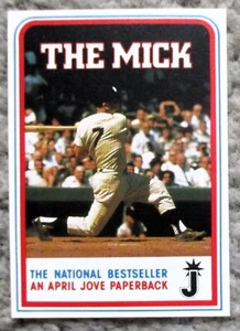 "THE MICK" Mickey Mantle Promo Baseball Card (1986) Jove Paperback NRMT-MT - Picture 1 of 2
