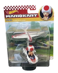 Hot Wheels Mario Kart Cars Toad Nintendo Glider Edition Red White 1:64 Scale - Picture 1 of 2