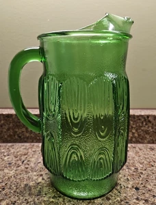 Anchor Hocking? Jarra verde 64 oz retro MCM - Imagen 1 de 12