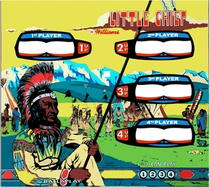 WILLIAMS Little Chief Pinball Machine Next Gen Translite backglass - Picture 1 of 1