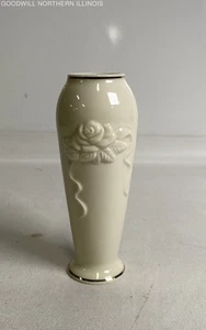 Vintage Lenox 6" Handpainted Ivory China 24K Gold Rose Blossom Bud Vase w/COA - Picture 1 of 6