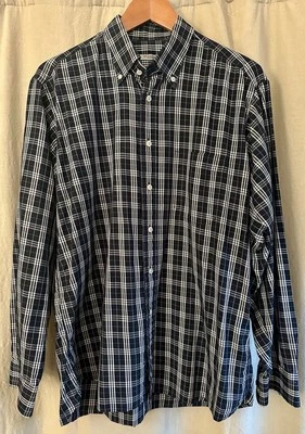 Burberry London SzL Black Plaid Long Sleeve Button Down Shirt - Image 1 of 4