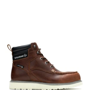 Wolverine Hombres Comercio Cuña 6" Moc-Puntera Acero-Puntera Botas Zapatos - Imagen 1 de 25