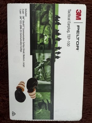 3M Peltor TEP-100 Tactical Earplug Kit 黑色 — 第 1/3 张图片