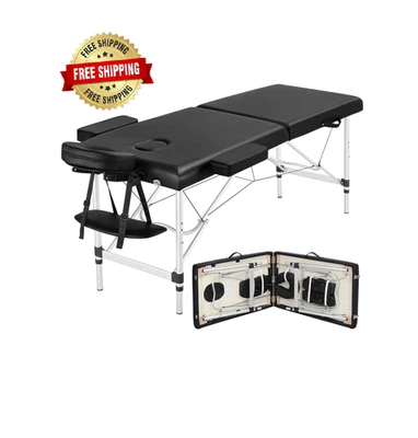 Cama De Masaje Portátil Profesional Aluminio Camilla Plegable Con Bolsa NUEVO US Foto 1 de 4