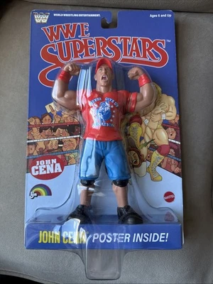 IN HAND NEW John Cena LJN Mattel WWF WWE Superstars Wrestling Figure Blue Card - Image 1 of 4
