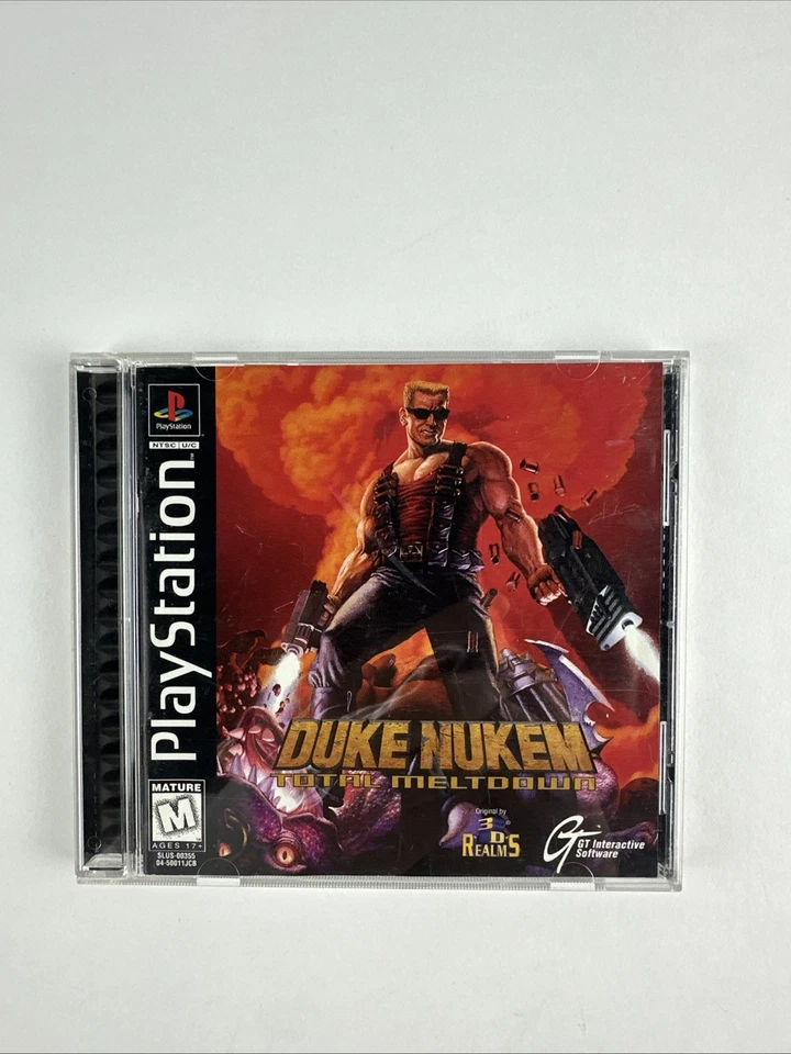 Duke Nukem Total Meltdown 1997 Sony PlayStation 1 PS1 Black Label CIB  Complete - Image 1 of 4