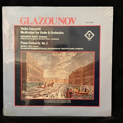 RUGGIERO RICCI violin - GLAZUNOV Cto & Meditation, PONTI - QUAD ST LP NEW SEALED - Image 1 of 2
