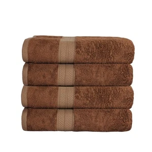 Bath Towel Set, Rayon from Bamboo Cotton Blend, Ideal for Bathroom, Guest Bat... - Picture 1 of 5