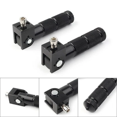 Reposapiés plegables CNC 2 piezas reposapiés universales para pedales traseros de moto GZ Foto 1 de 4