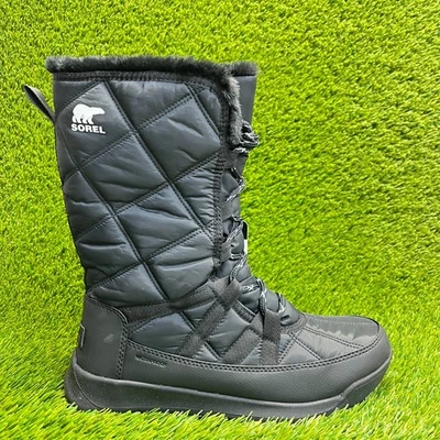 Sorel Whitney II Womens Size 9.5 Black Outdoor Waterproof Lace Up Tall Boots - Image 1 of 4