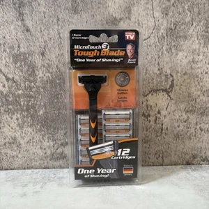 NEW MicroTouch 3 Tough Blade Razor 12 Cartridges Brett Favre razor As Seen on TV - Picture 1 of 6