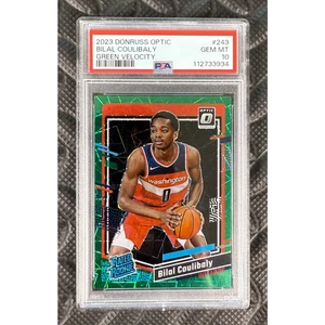 Bilal Coulibaly 2023-24 Donruss Optic Green Velocity PSA 10 #243 Pop 1/49 - Bild 1 von 3