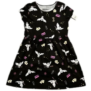 Harry Potter Girl’s Dress Size 2XL | Black Graphic Tee Dress – Wizard Style! - Picture 1 of 14