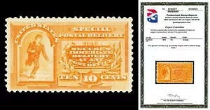 Scott E3 1893 10c Orange Special Delivery Mint F-VF LH Cat $300 with PSE CERT - Picture 1 of 2