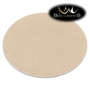 Practical washable round RUG 'LINDO' shaggy faux fur beige soft anti-slip - Picture 1 of 11