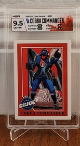 Impel G.I. 1991 Joe Series 1 COBRA COMMANDER #133 ~ HGA 9.5 GEMA COMO NUEVO - Imagen 1 de 3