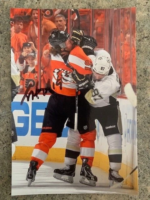 SCOTT HARTNELL PHILADELPHIA FLYERS AUTOGRAFIADO FIRMADO PELEA 5X7 CON SIDNEY CROSBY Foto 1 de 1