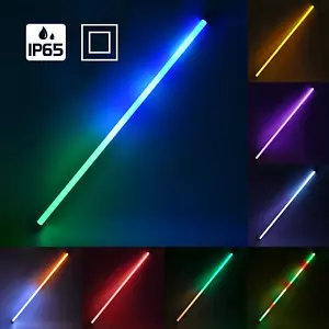 T8 LED Tube Light 2/3/4/5FT 220-240V 6500K Red Green Blue Purple Amber RGB IP65 - Picture 1 of 25