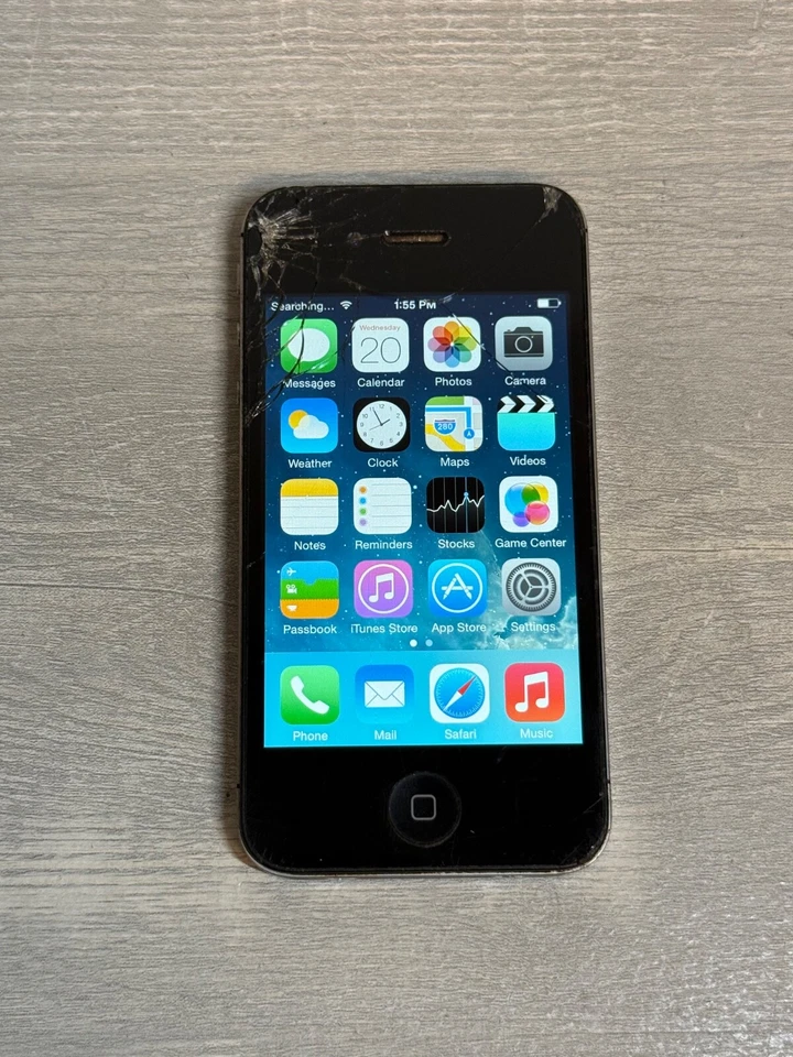 苹果 iPhone 4 - 8GB 16GB 32GB - 无锁版 AT&T Verizon - 有裂纹 — 第 1/1 张图片