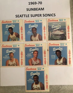 SEATTLE SUPER SONICS 1969-70 SUNBEAM BREAD Karten SIE WÄHLEN AUS! Kolosseum Clemens Regel - Bild 1 von 6