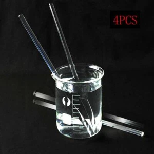 4x 100mm Glass Stirring Rods for Lab Use Stir Stiring Stirrer Laboratory ZF - Picture 1 of 8