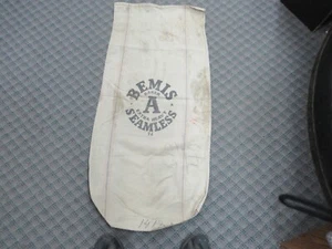 Saco de semillas de grano de tela vintage BEMIS A SIN COSTURAS MEAD JOHNSON EVENSVILLE IND - Imagen 1 de 7