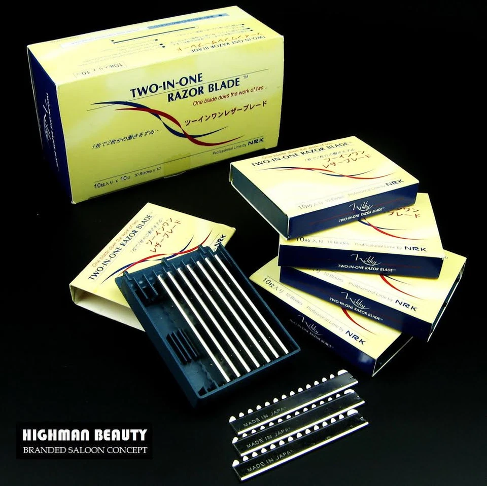 MIRAKI JAPAN TWO IN ONE GENIUNE 2 IN 1 TEXTURSING RAZOR BLADES 1 OR 5PKG MIRAKI MADE IN JAPAN