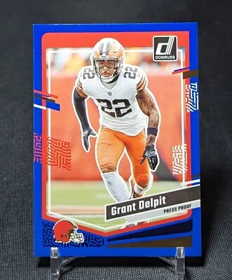 Grant Delpit Blue Press Proof 2023 Donruss Football Card #66 Cleveland Browns - Image 1 of 2