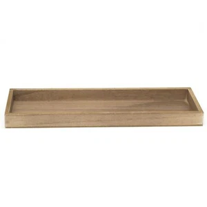 40cm Contemporary Wooden Display Tray | Rectangle Display Dish Trinket Tray - Picture 1 of 4