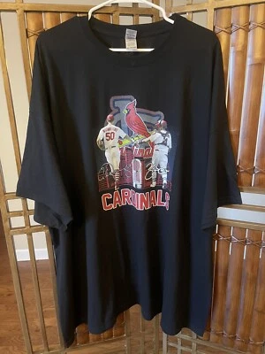 St. Louis Cardinals  Adam Wainwright And Yadier Molina Skyline T-shirt Size 4xL - Image 1 of 4