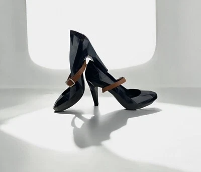 Zapatos de salón United Nude Lo Res de goma Mary Jane negros para mujer faceta brutalista 8,5 Foto 1 de 4