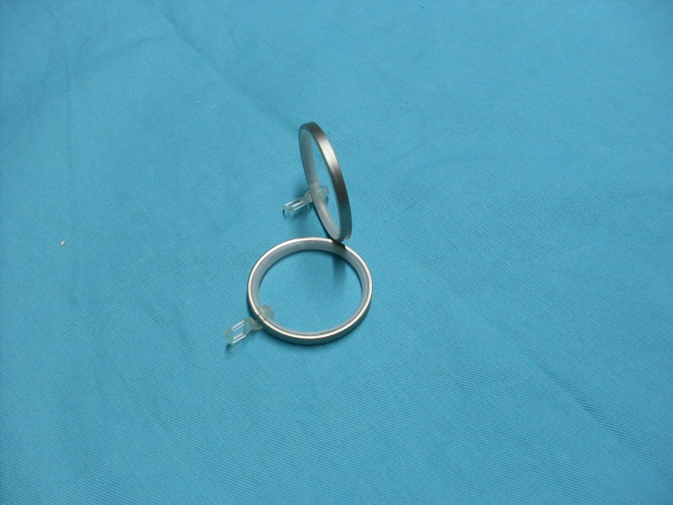 BRICOTENDA ANELLO PER BASTONE 25MM. MISURA 38/45 FINITURA ACCIAIO SATINATO LINEA EASY