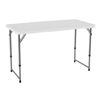 Lifetime Fold-in-Half Adjustable Folding Table 4 Foot - Image 1 of 4