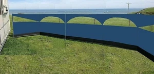 Tragbare Windjacke leicht 5 Panel Windschutz Camping Garten Strand - Bild 1 von 3