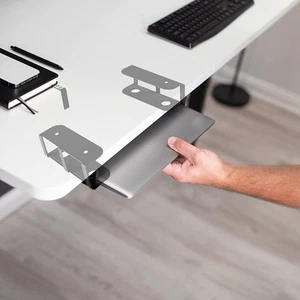 Metal Under Desk Mount Anti-Drop Under Desk Shelf Laptop Storage Mount - Afbeelding 1 van 5