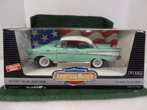 Vintage NUOVO CON SCATOLA ERTL American Muscle 1/18 pressofuso 1957 Chevy Bel Air Coupe 1994 - Foto 1 di 19